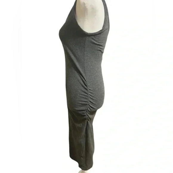 Old Navy Maternity Sleeveless Midi Ruched Dress Size XS Bodycon Tank Color Gray - Picture 6 of 12
